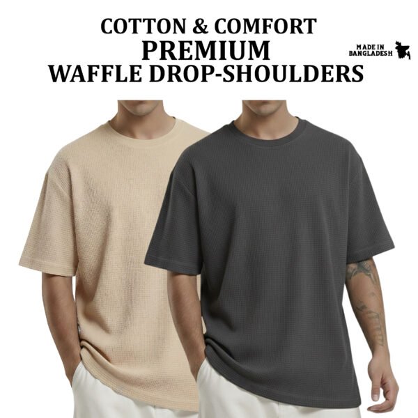 Premium Waffle Drop (Biscuit-Charcoal)