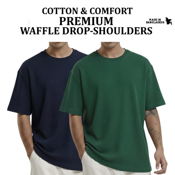 Premium Waffle Drop (Navy-B.Green)