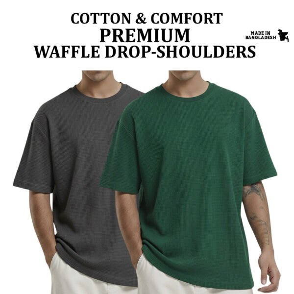 Premium Waffle Drop (Charcoal-B.Green)
