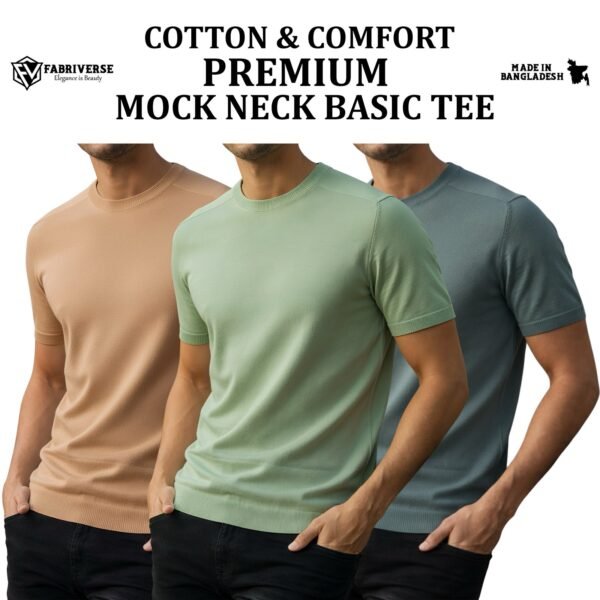Premium Mock Neck (Beige-Lemon-Pastle)