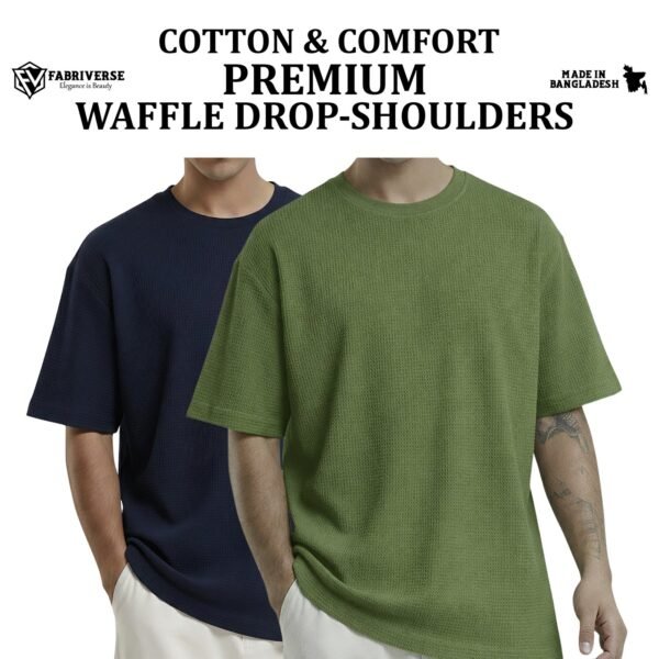 Premium Waffle Drop (Navy-Olive)