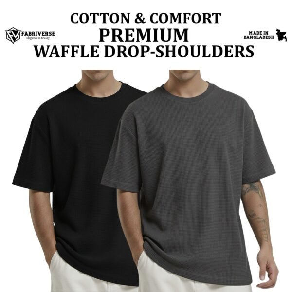 Premium Waffle Drop (Black-Charcoal)