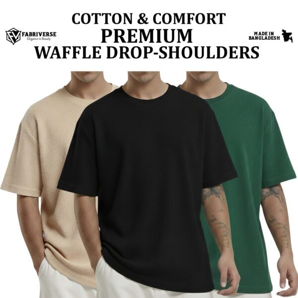 Premium Waffle Drop (Biscuit-Black-B.Green)