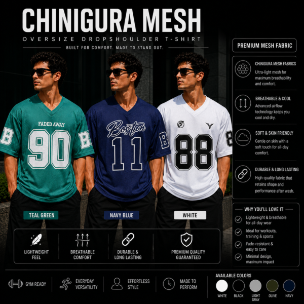 Premium Jersey Drop Sholder White-Navy-Pastale