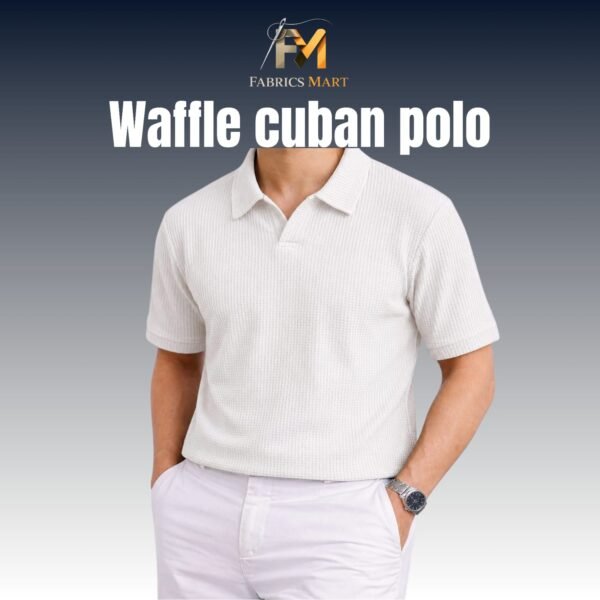 Waffle Cuban Polo White