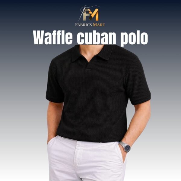 Waffle Cuban Polo Black
