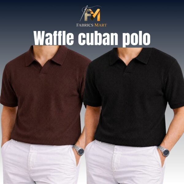 Waffle Cuban Polo Coffee-Black