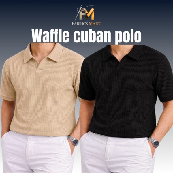 Waffle Cuban Polo Biscuit-Black