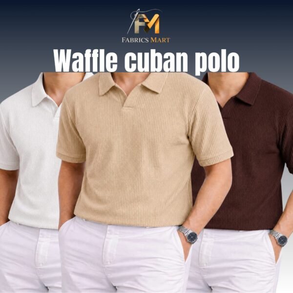 Waffle Cuban Polo White-Biscuit-Coffee