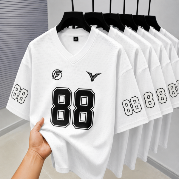 Premium Jersey Drop Sholder White