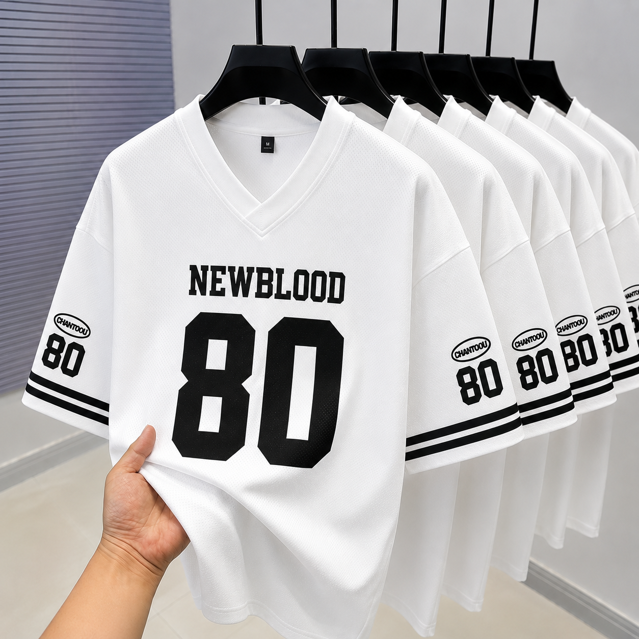 Premium Jersey Drop Sholder (White)