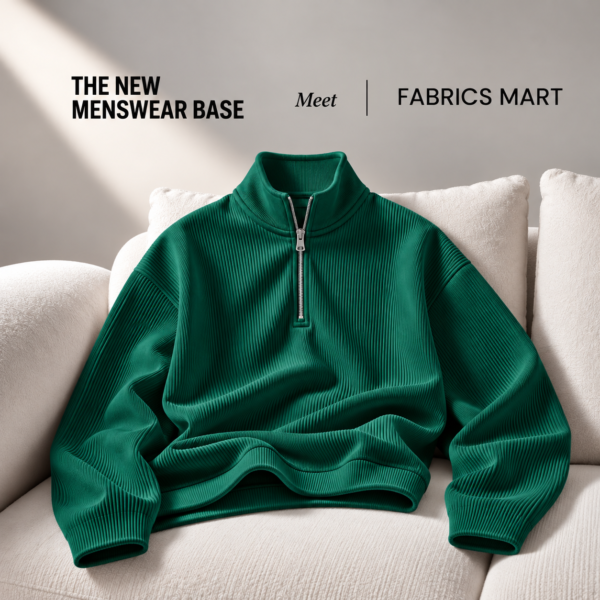 Premium Half Zipper Sweatshirt (B.Green)