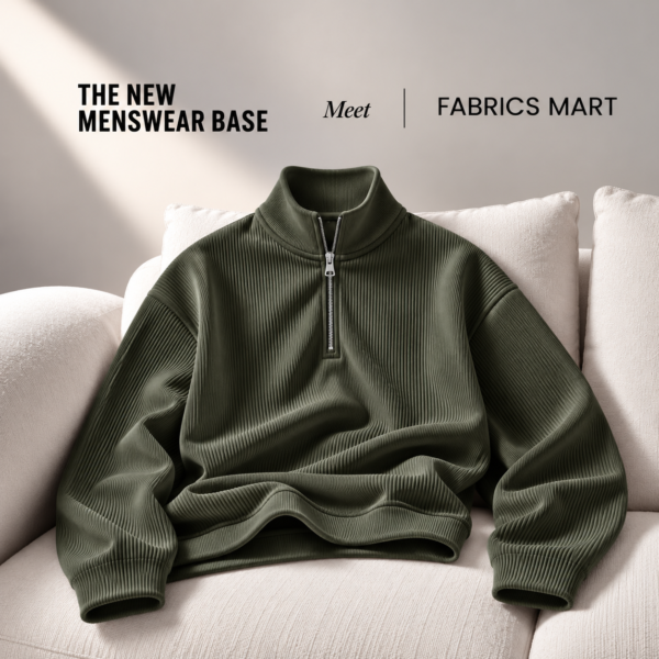 Premium Half Zipper Sweatshirt (Olive)