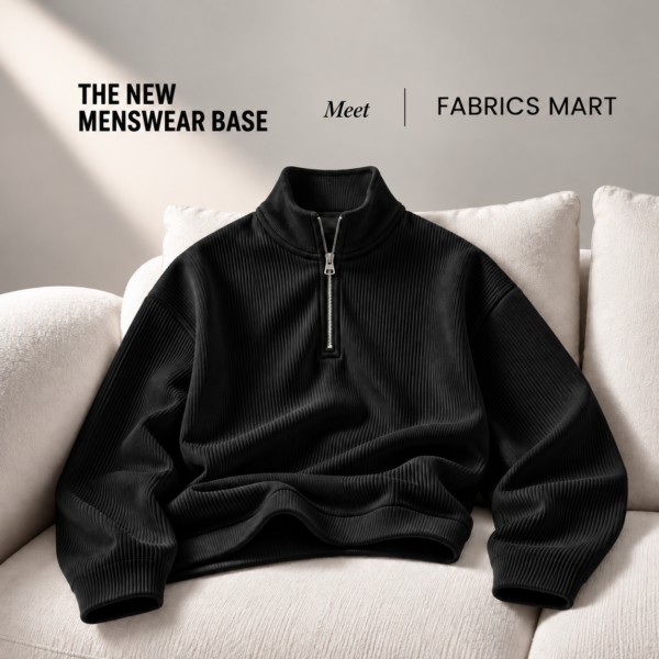 Premium Half Zipper Sweatshirt (Black)