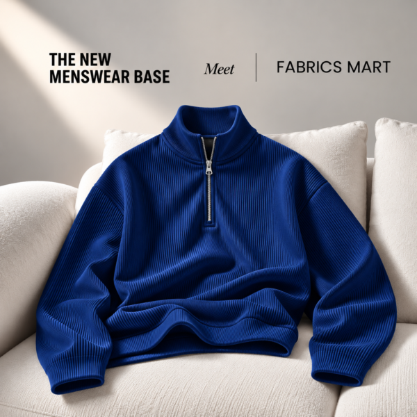Premium Half Zipper Sweatshirt (Navy)